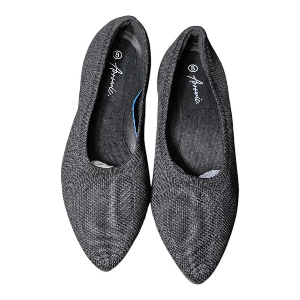 Arromic-Women's Pointed Toe Flats-Knit Dress Shoes-Comfort Slip on-New-Size 8